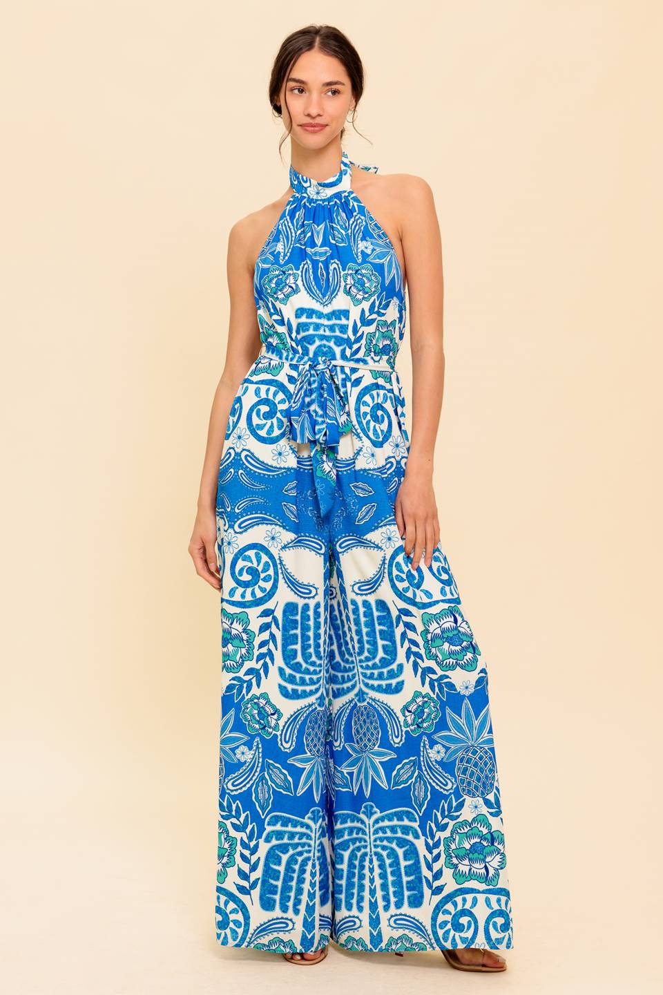 CROSS YOUR MIND WOVEN JUMPSUIT Flying Tomato